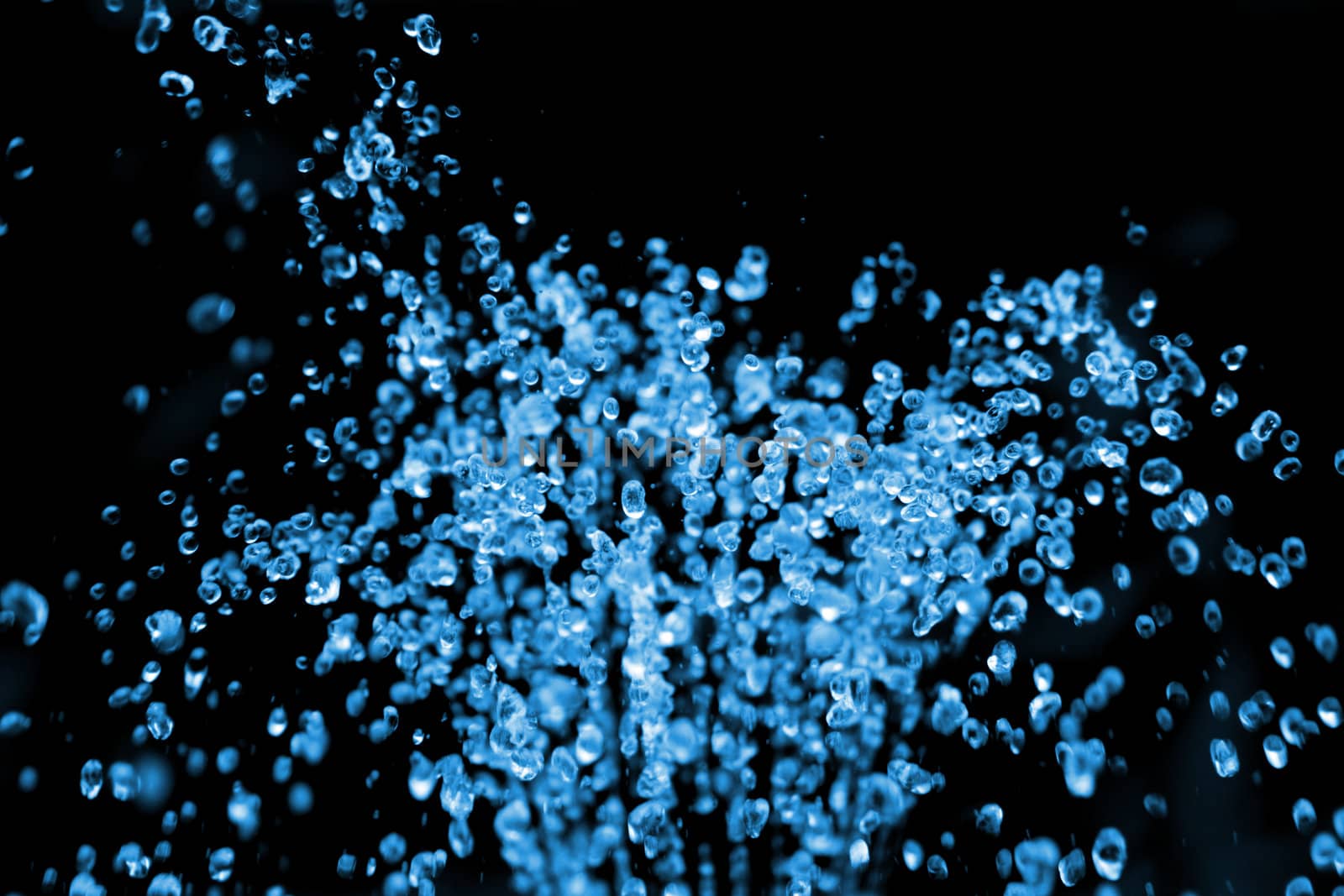 water drops isolated on the black background