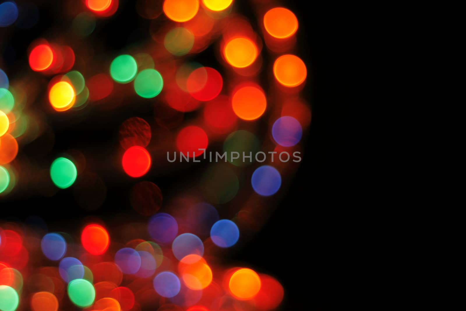 abstract color christmas background from the light bulbs