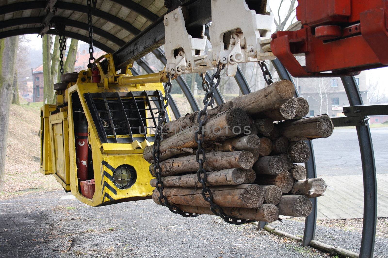 modern transportation machine from the coal mine