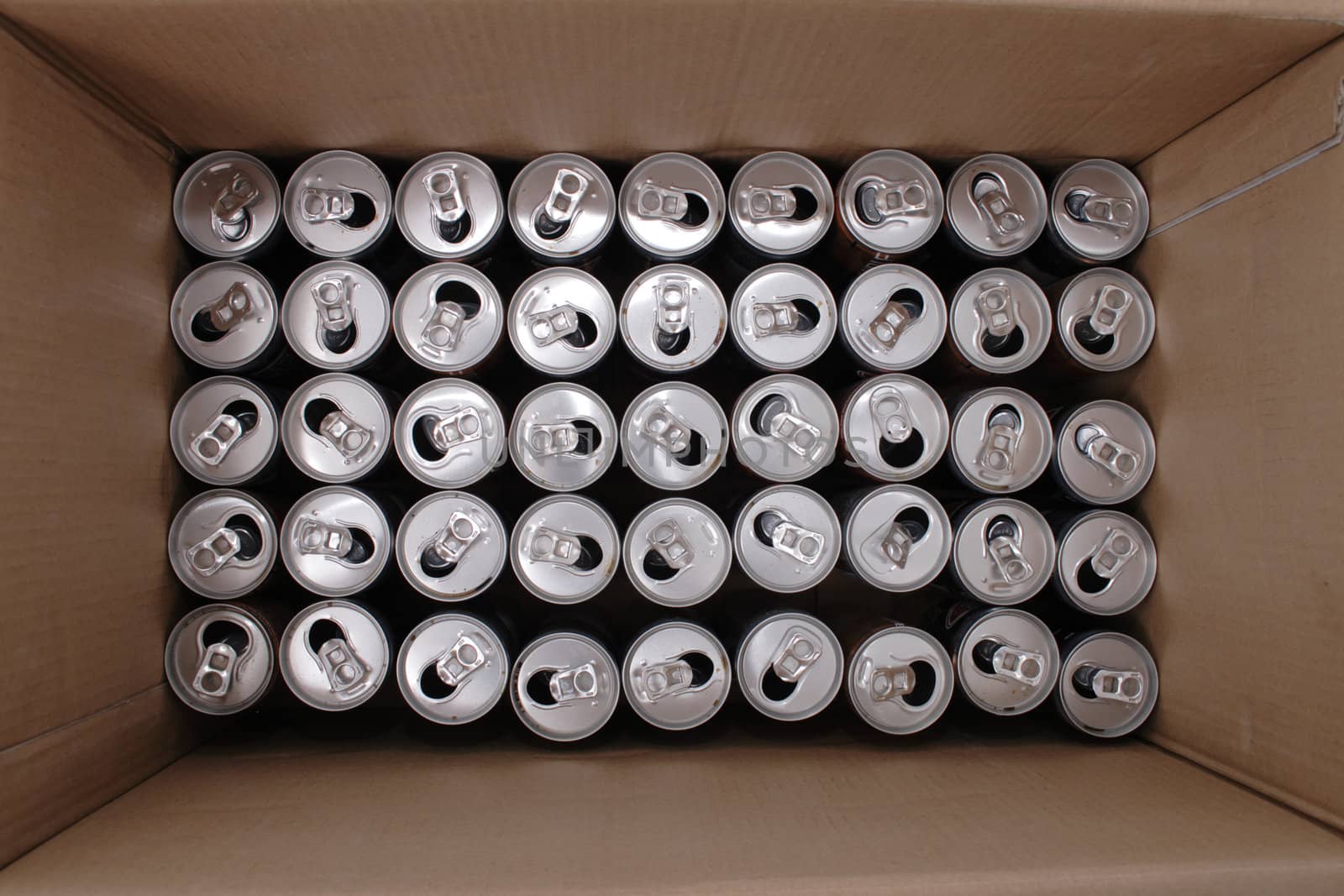 empty cans as new idea  drink background