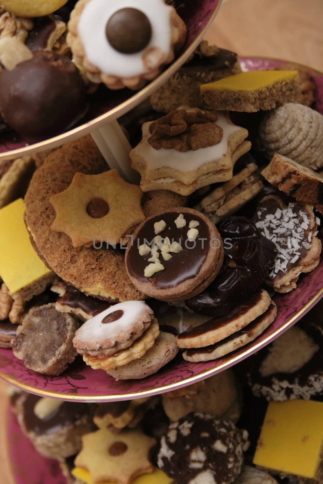czech homemade christmas cookies as very nice desert background