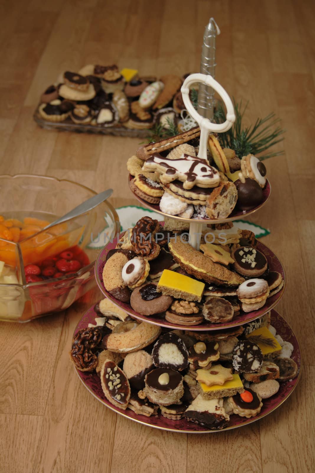 treditional czech homemade sweet cookies as christmas background