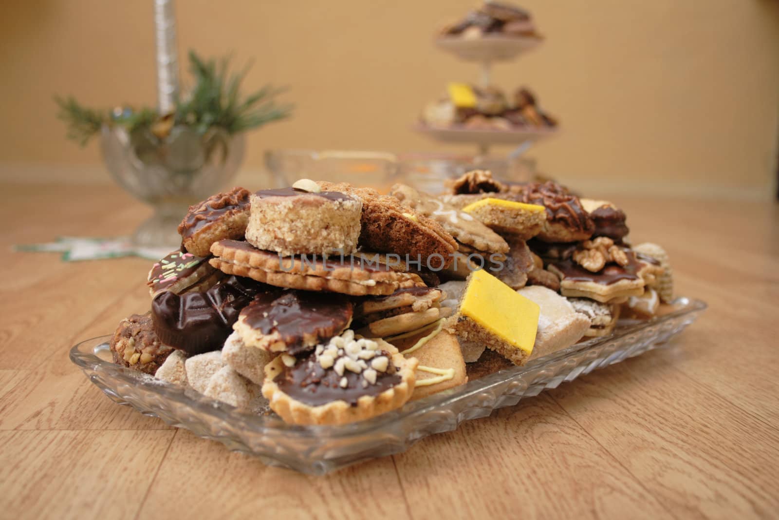 czech homemade christmas cookies as very nice desert background