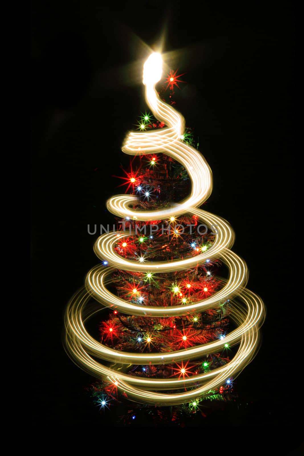 color christmas lights as very nice christmas tree