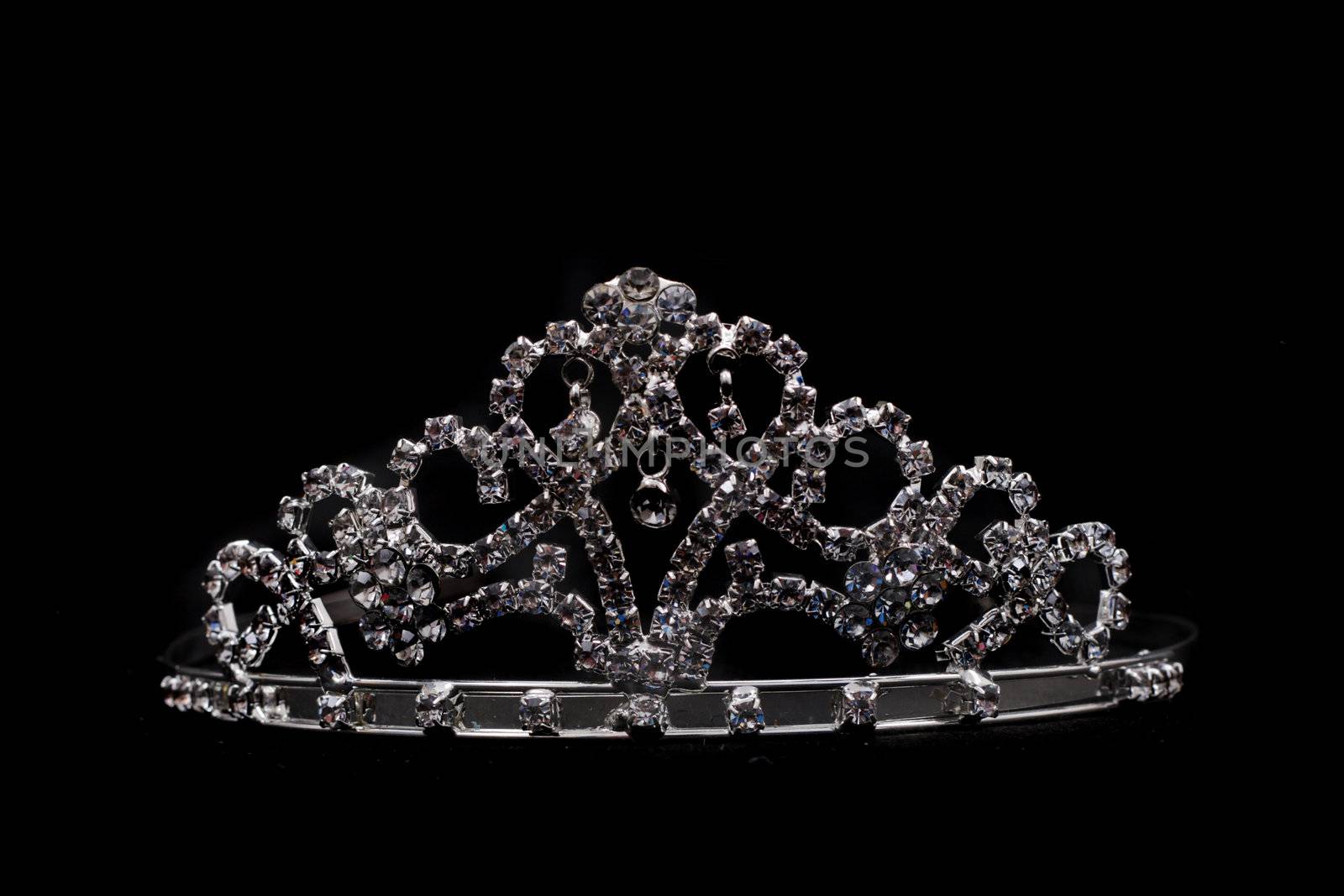 nice silver crown isolated on the white background