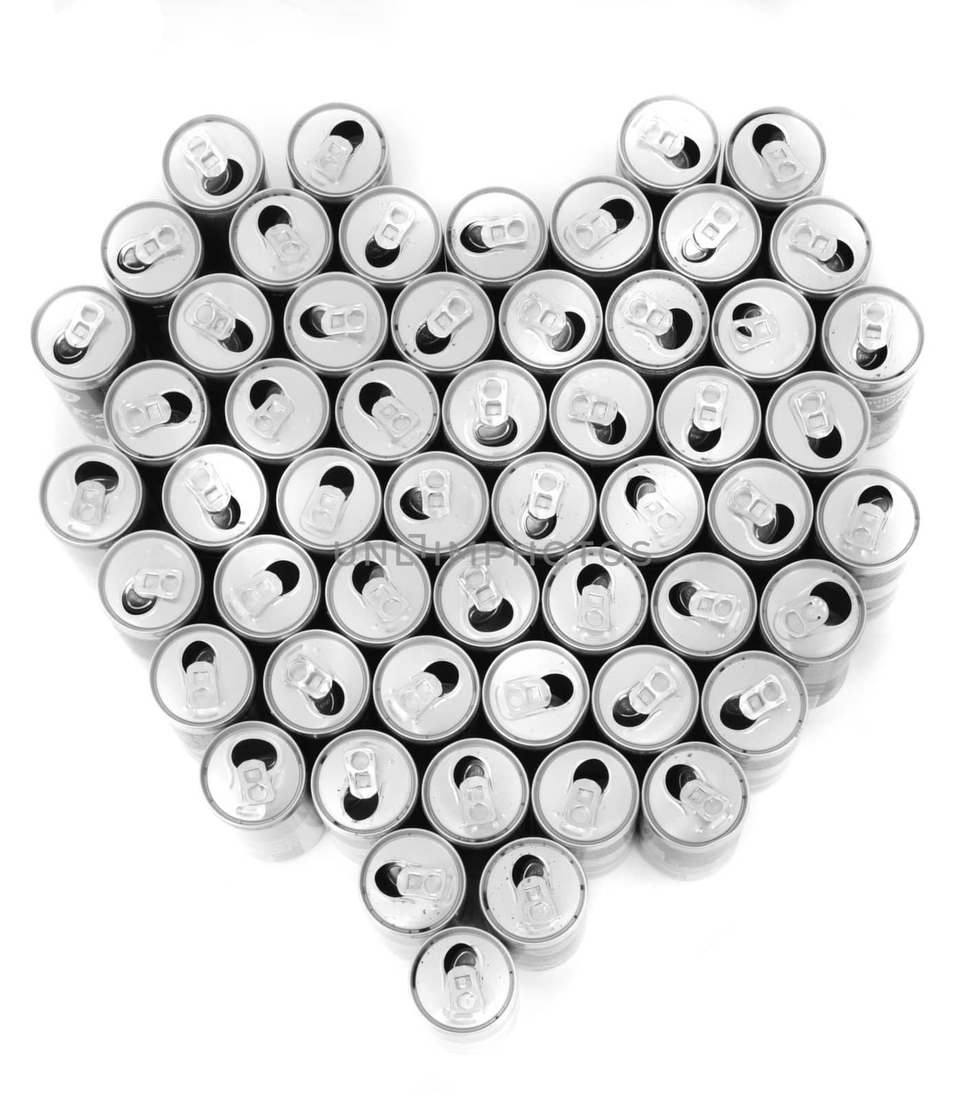 heart from the empty beer cans  by jonnysek