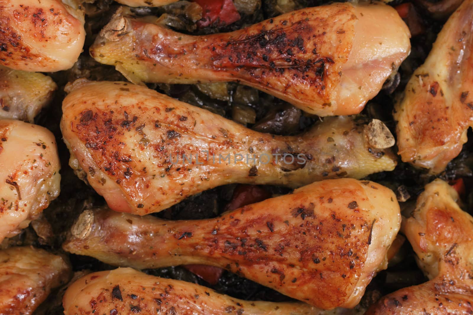 grilled chicken legs as nice food background