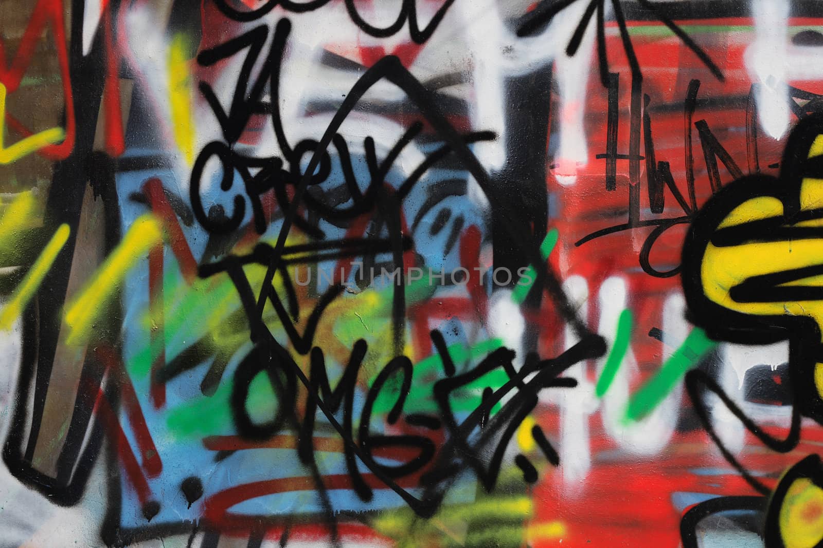 abstract street art as color vandalism background