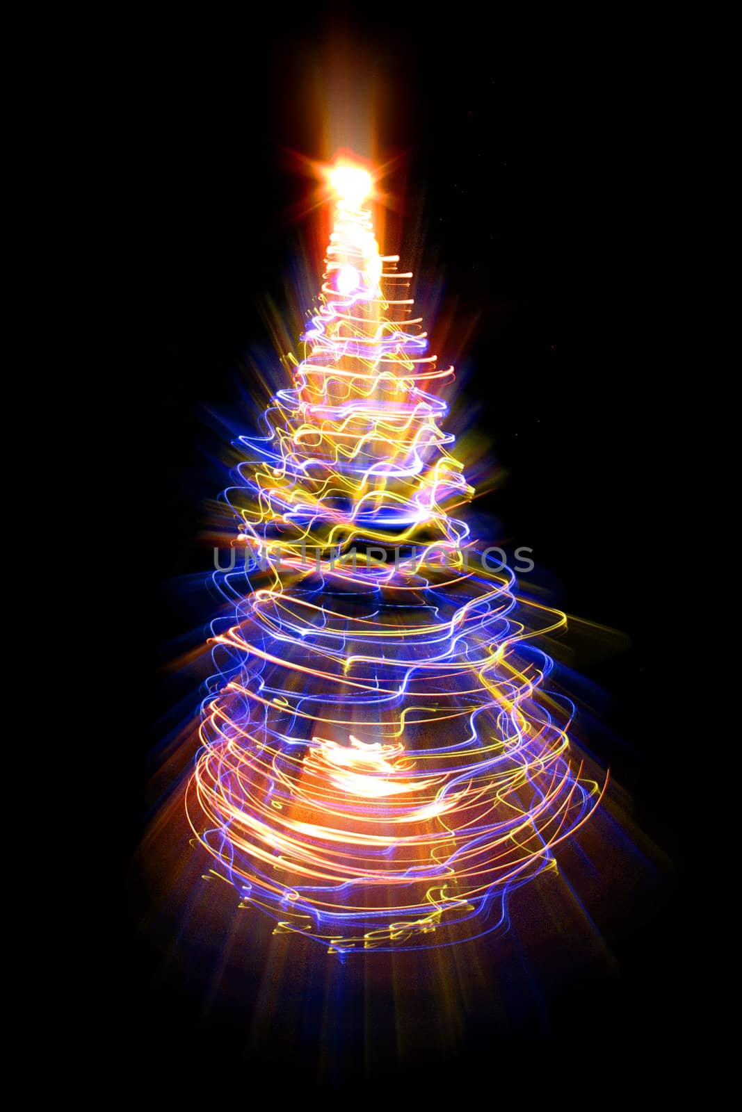 christmas tree from the color xmas lights