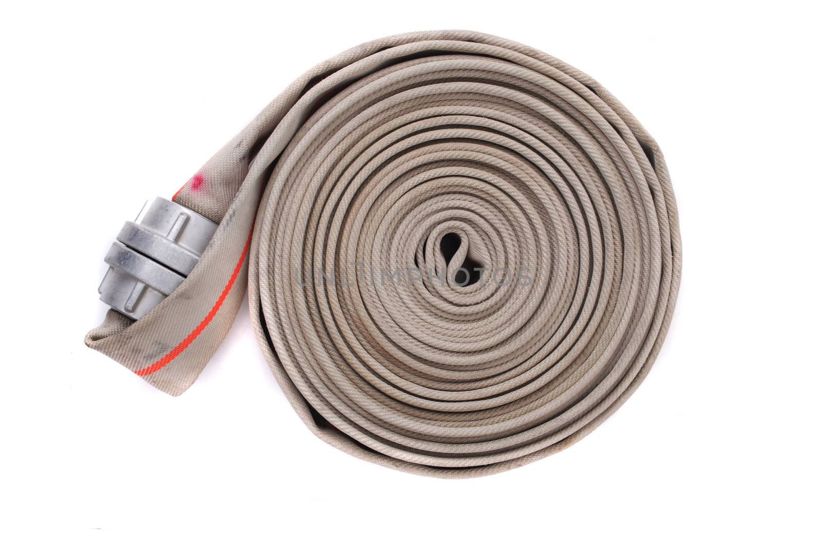 fire fighter hose isolated on the white background