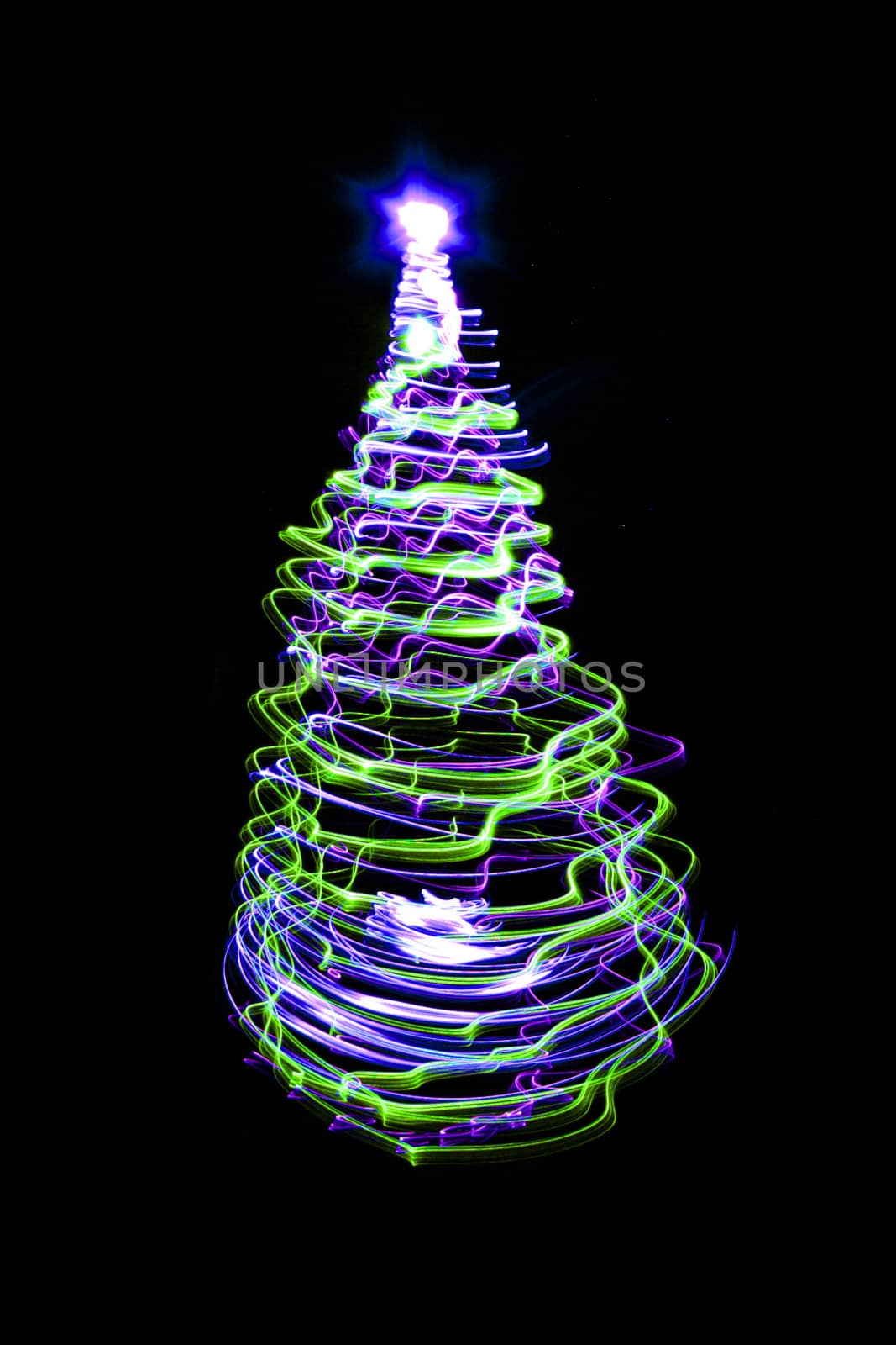 christmas tree from the color xmas lights