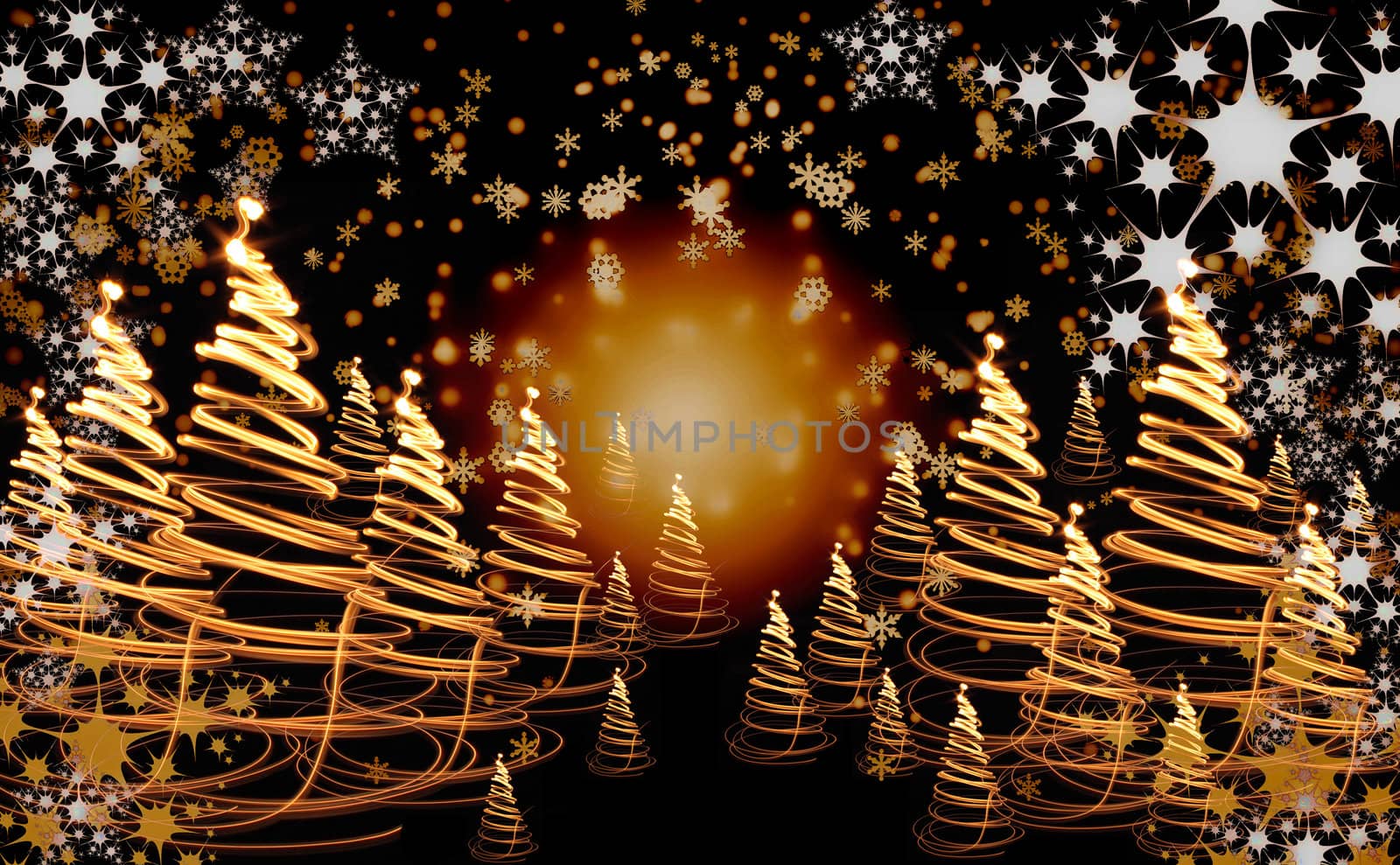 xmas tree (forest) on the color background