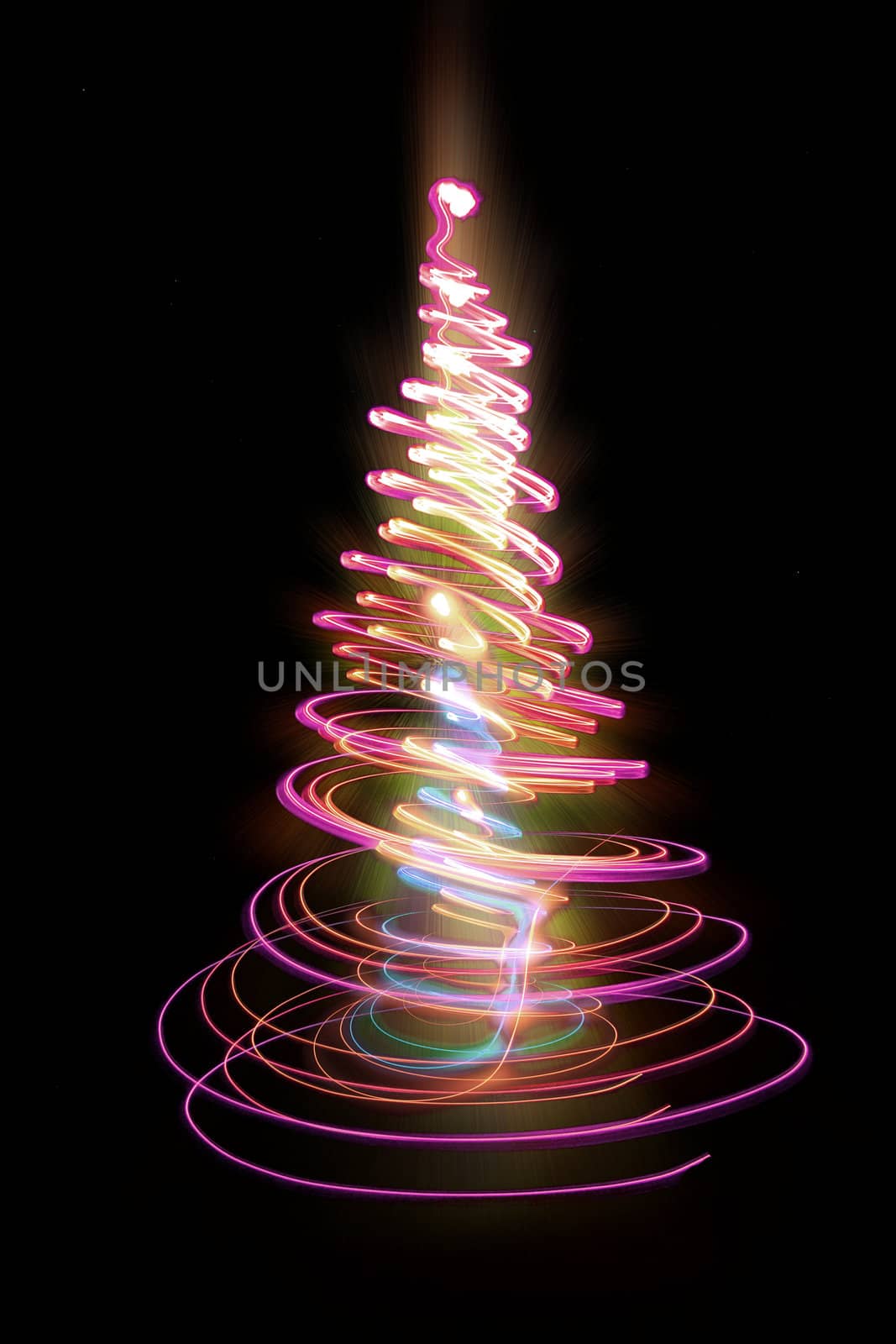 nice christmas tree from the color lights 