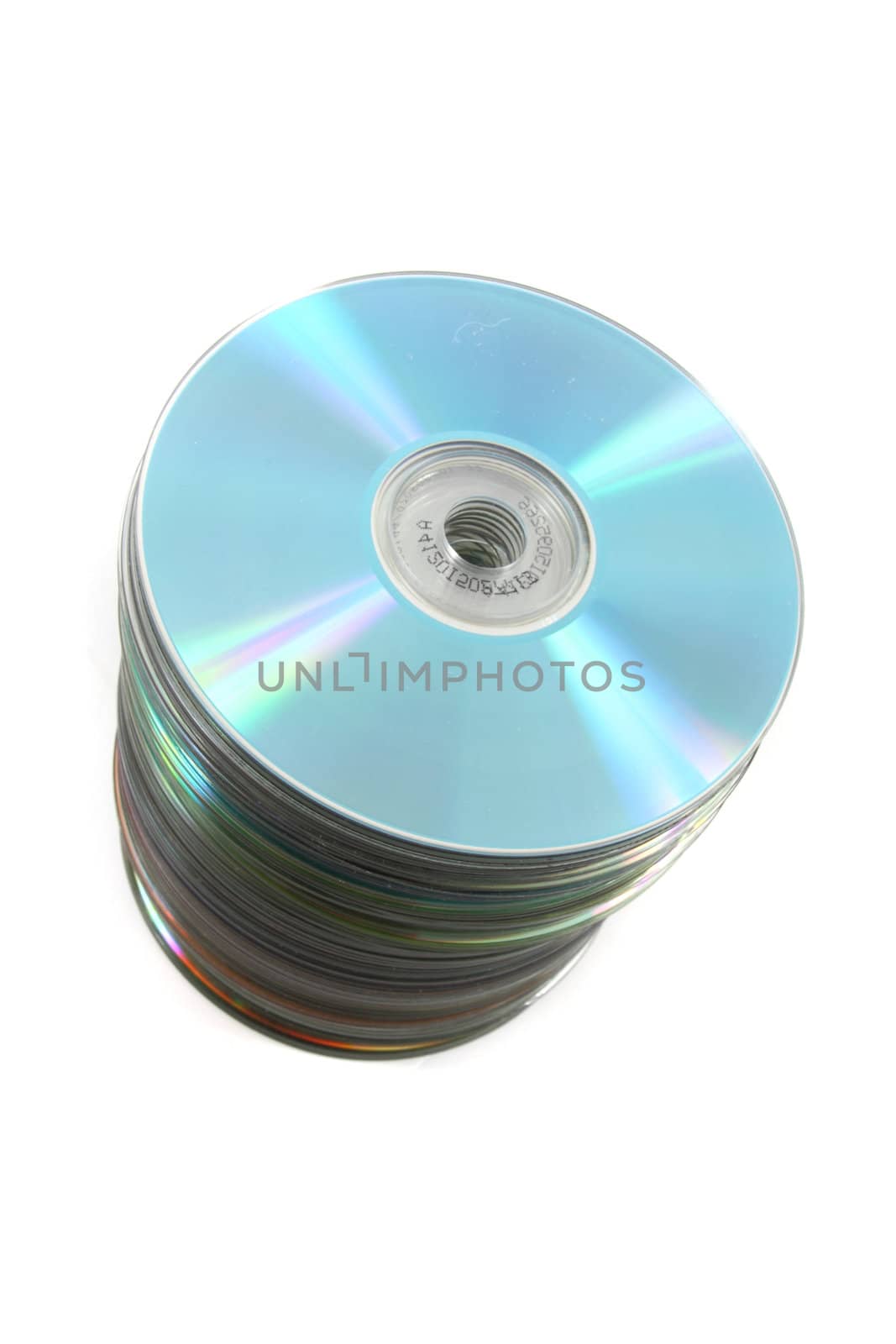 DVD spindle isolated on the white background