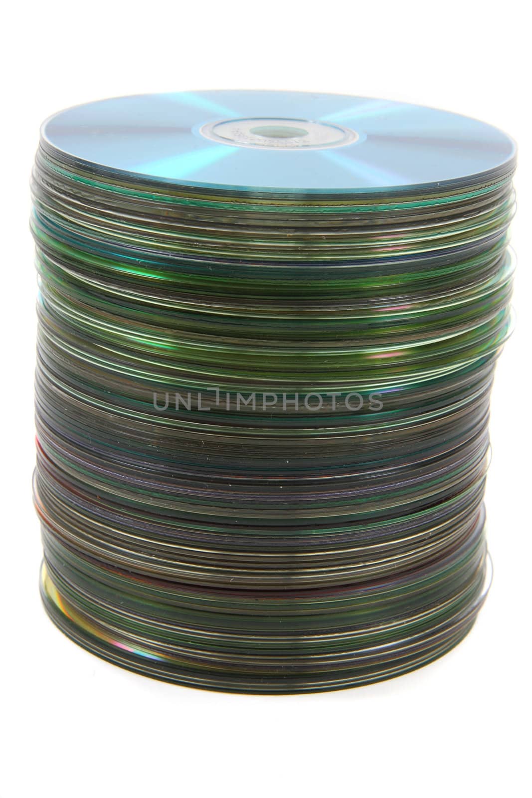 DVD spindle isolated on the white background