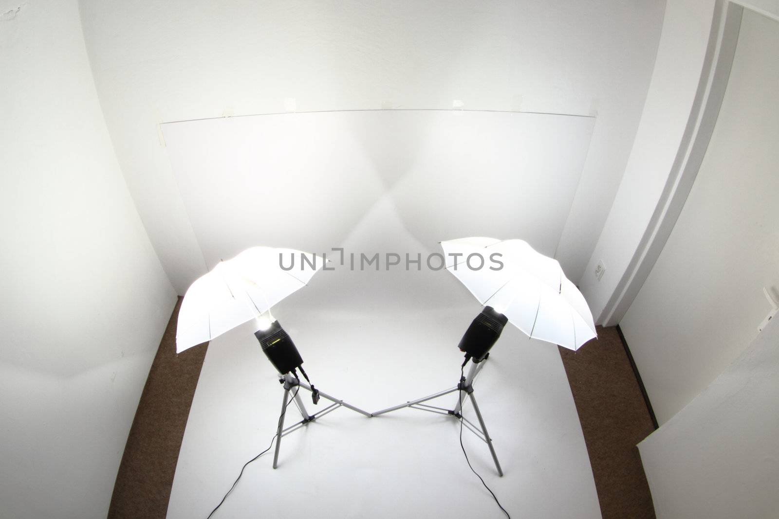 my small photo studio with two lights