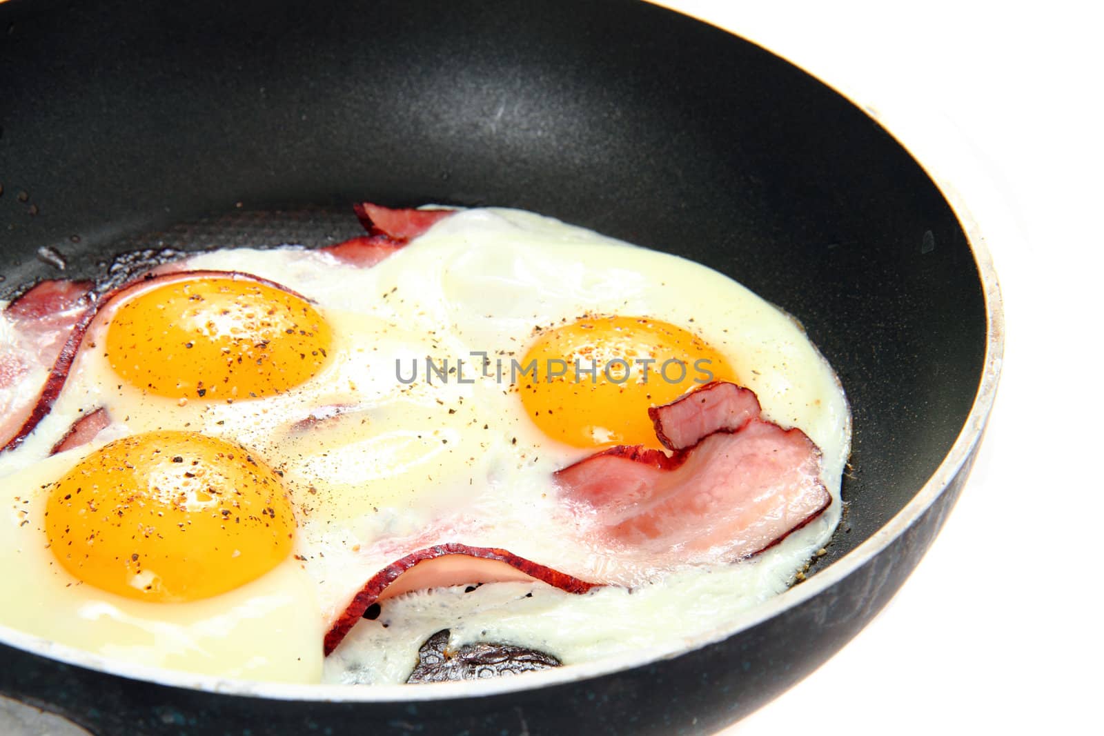 smoked meat and eggs as nice food background