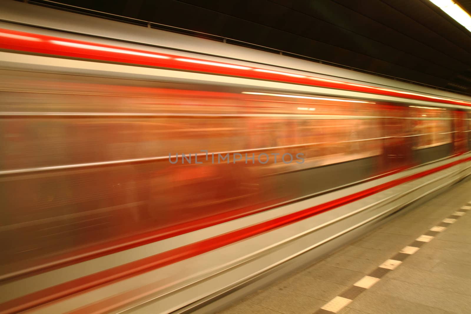 Prague subway as very nice transportation background