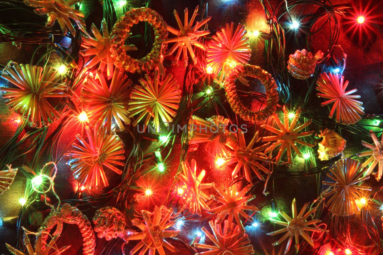 very nice christmas background with the color lights