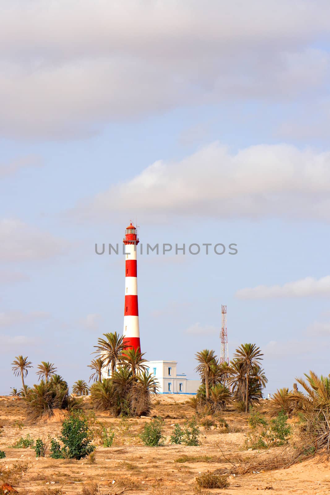 old lighthouse on the Tunisian island (Djerba)