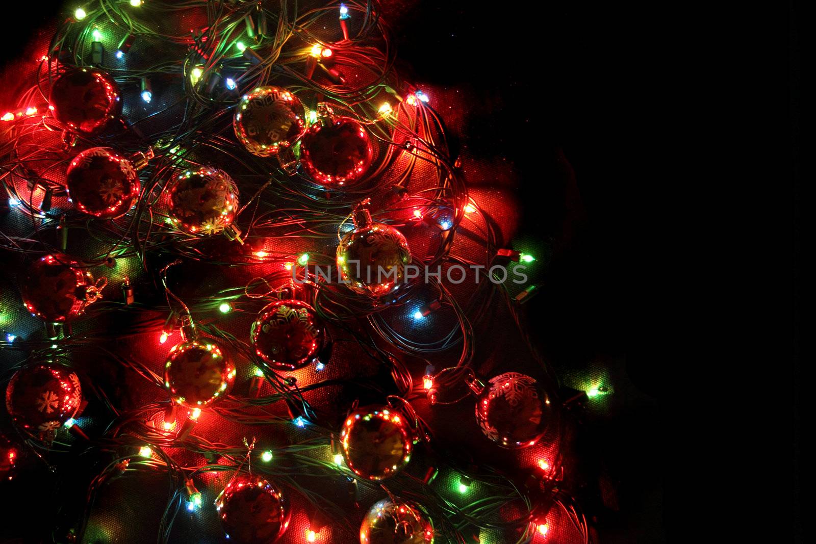 very nice christmas background with the color lights