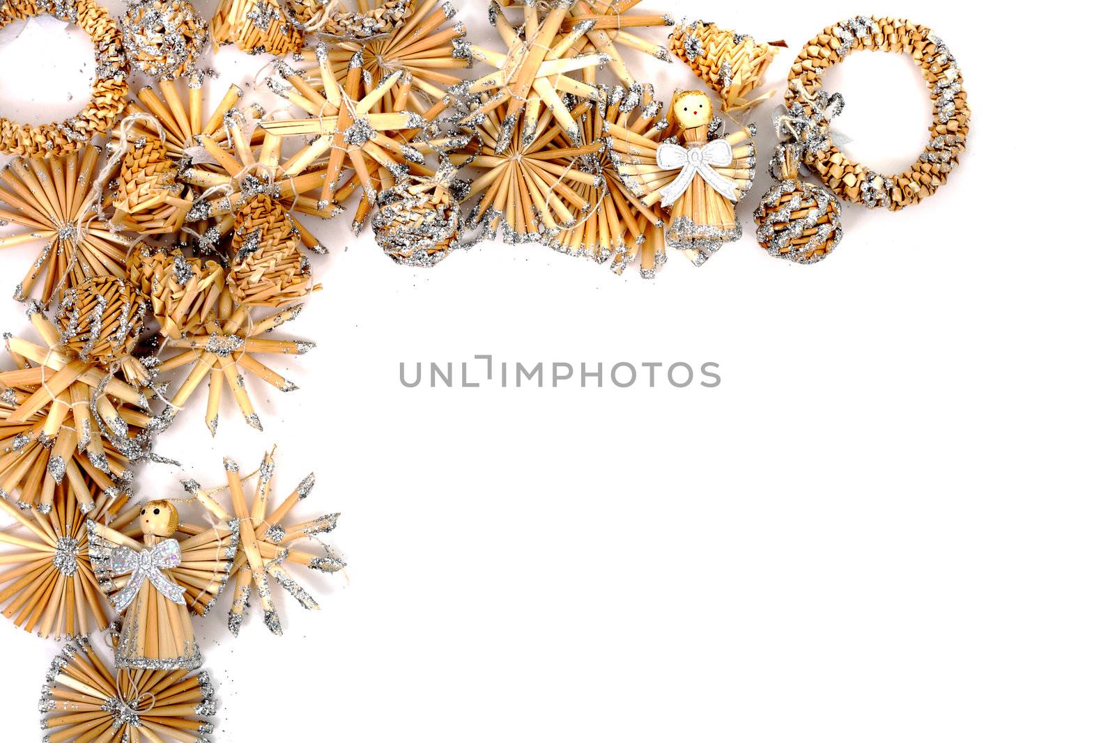 christmas decoration isolated on the white background 