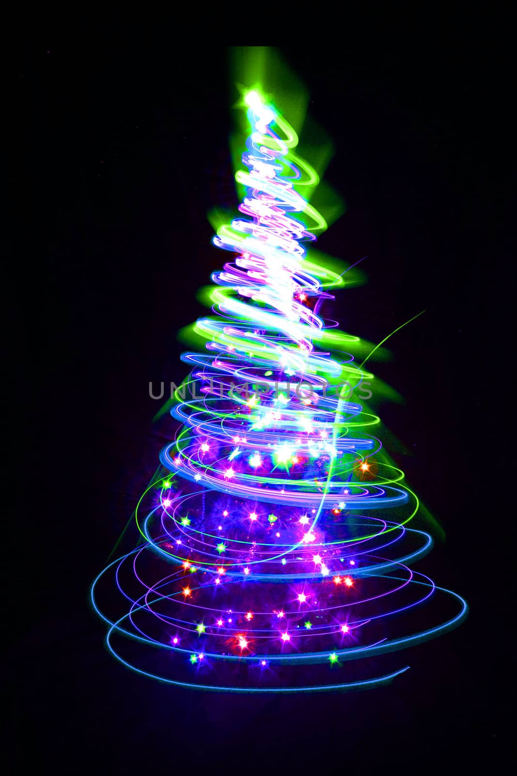 nice christmas tree from the colors lights 
