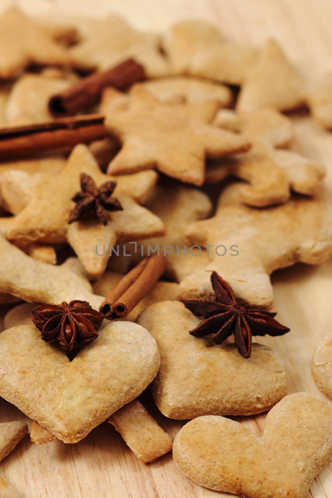 christmas gingerbread as nice holiday food background