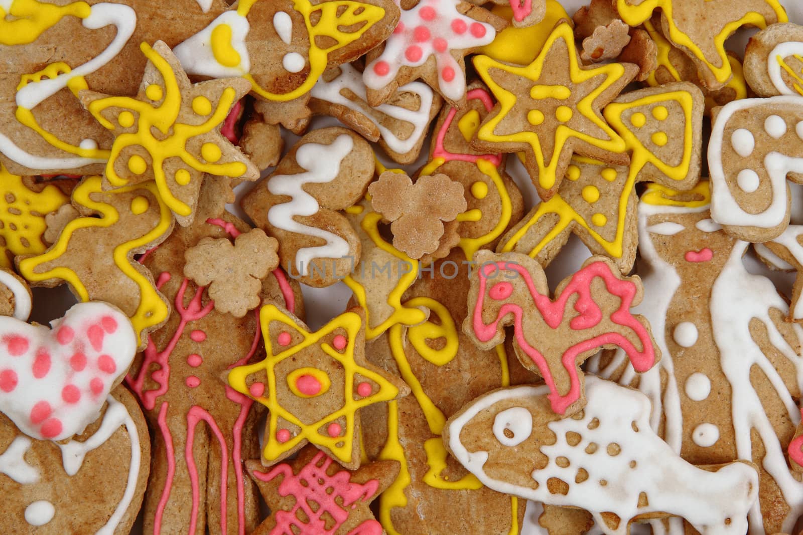 christmas gingerbread as nice holiday food background