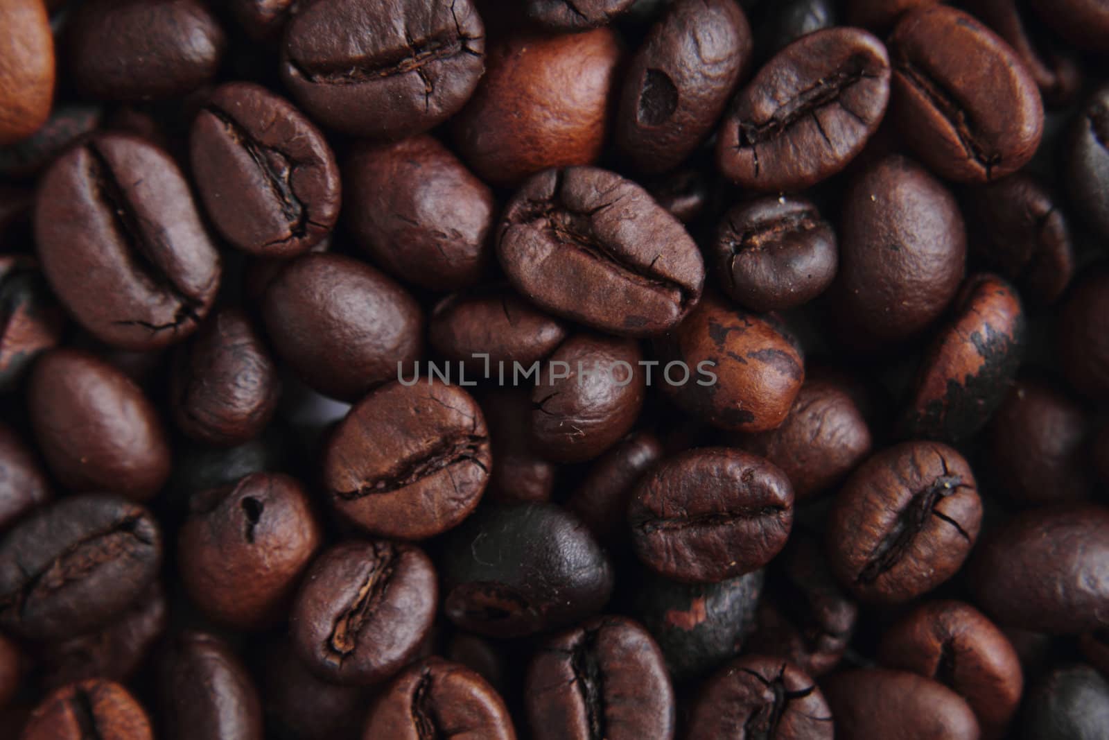 coffee beans background as nice food texture