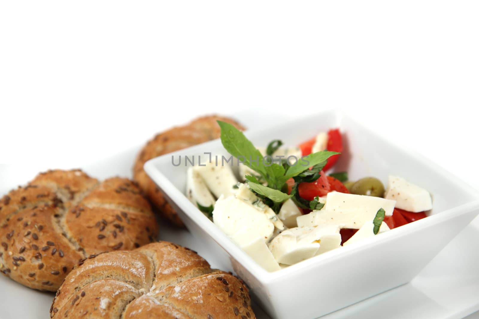 vegetarian food isolated on the white background