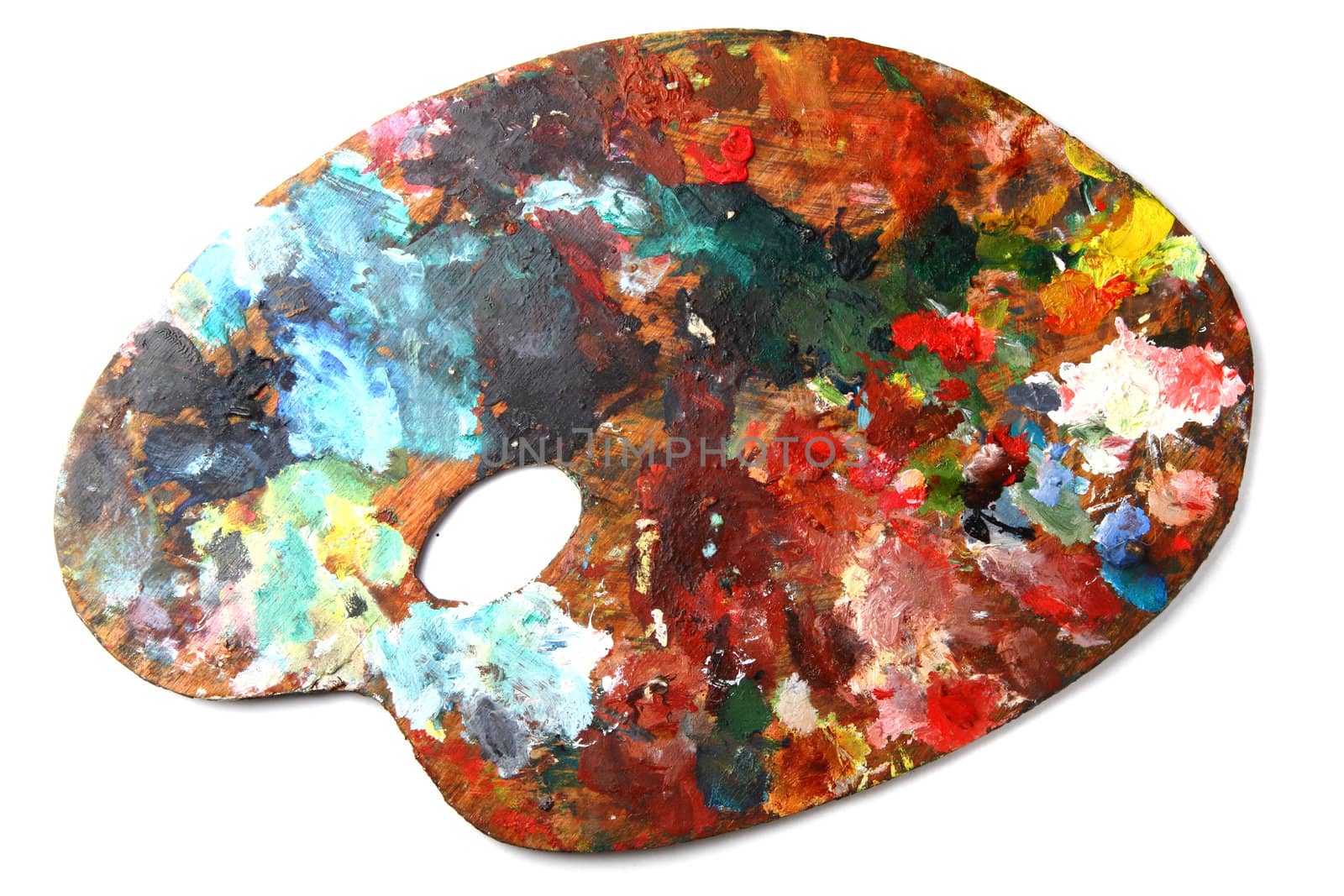 color pallete isolated on the white background