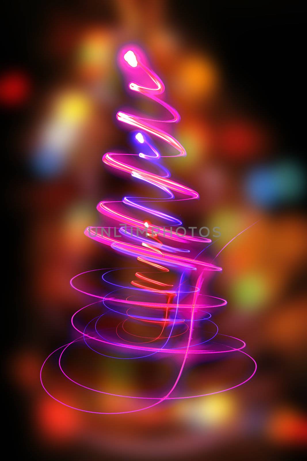 christmas tree from the color xmas lights 