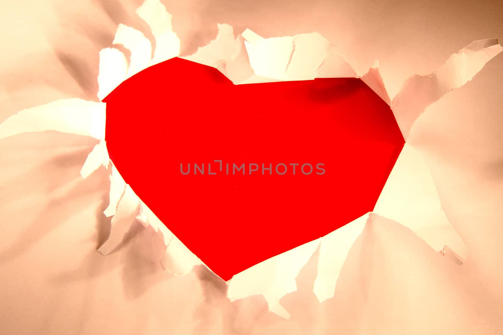 heart in the color lights as valentine background