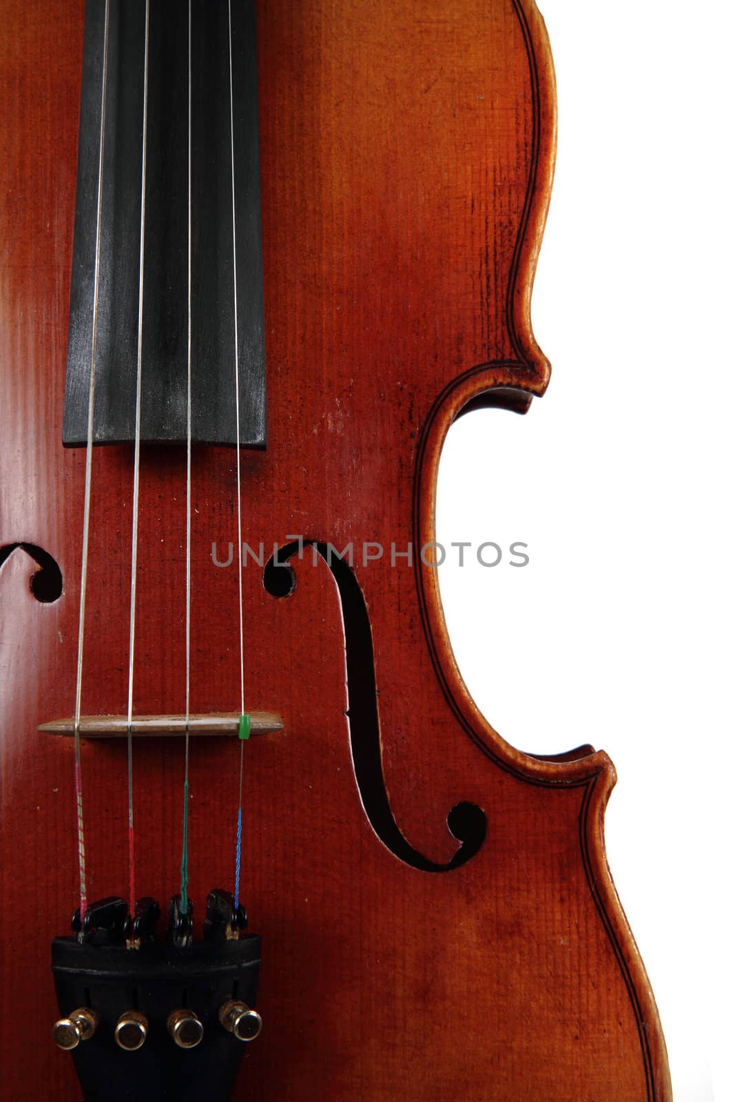 old wooden violin detail by jonnysek