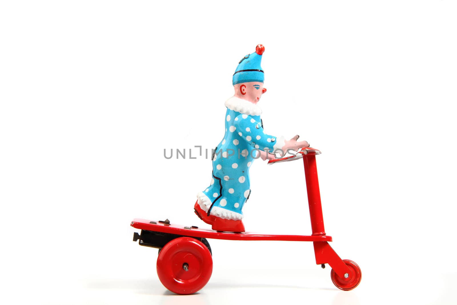 old toy isolated on the white background