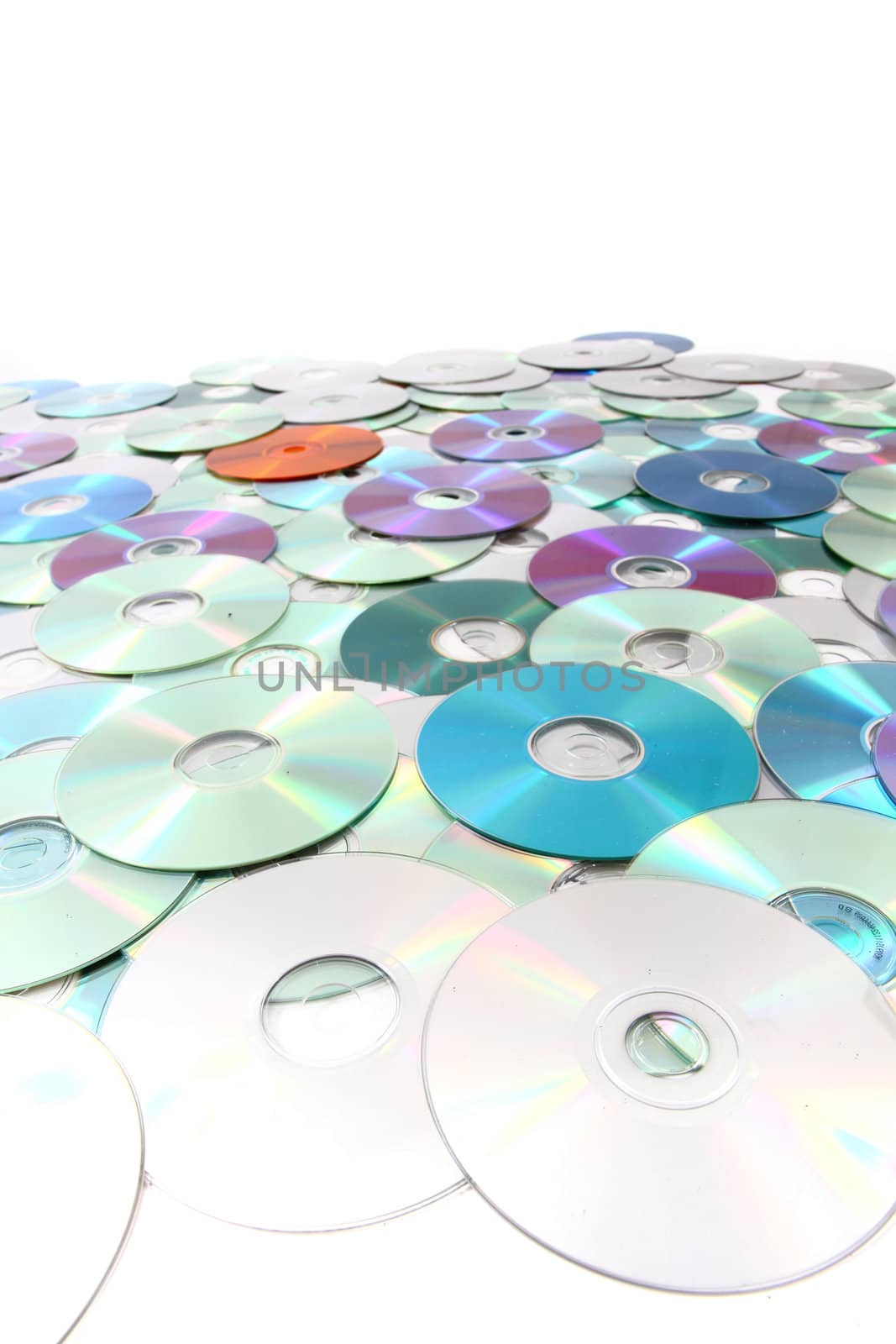 CD and DVD background in the different colors