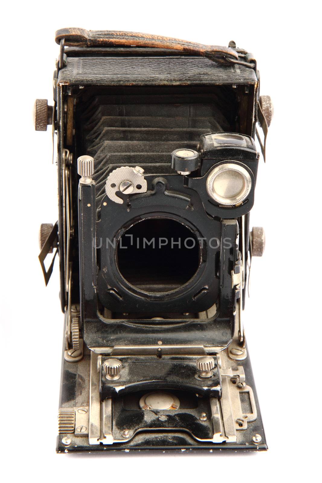 old photo camera isolated on the white background