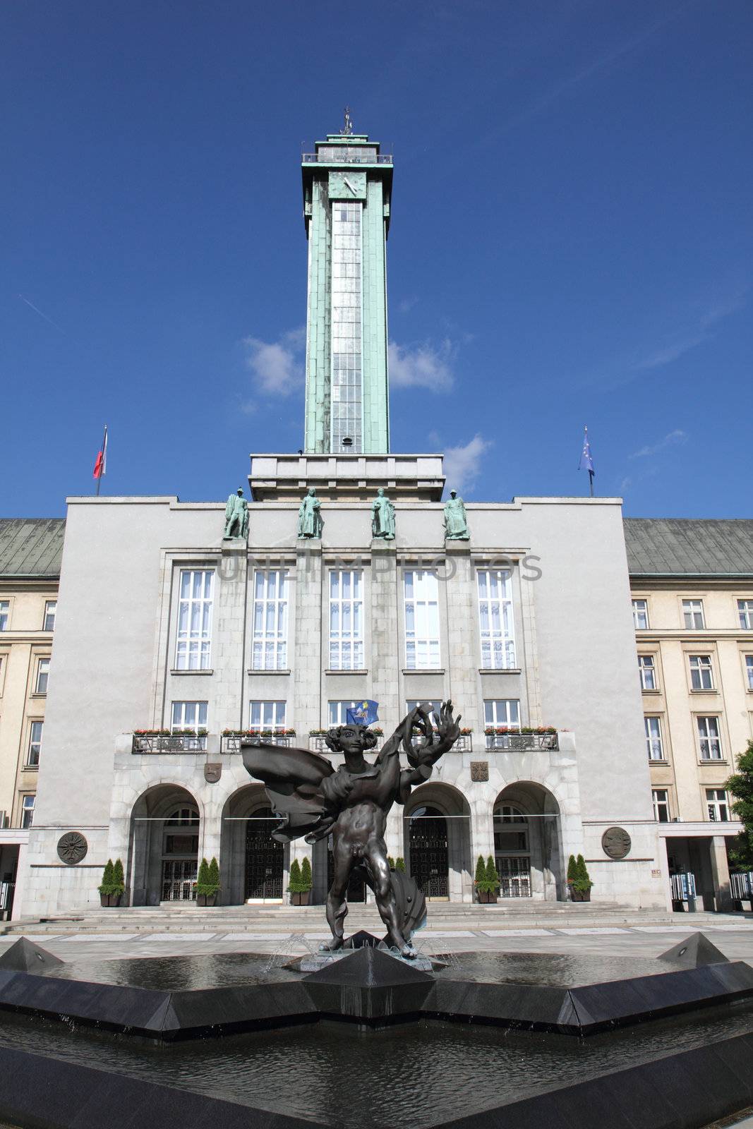 new city hall in miner city Ostrava by jonnysek