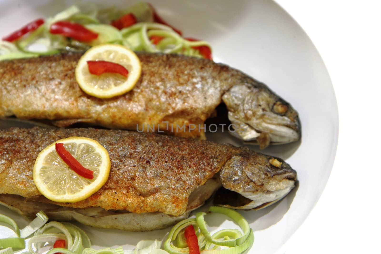 grilled trout fish as nice food background