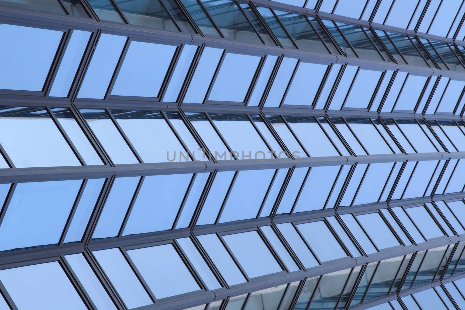 abstract architecture glass background with blue sky color