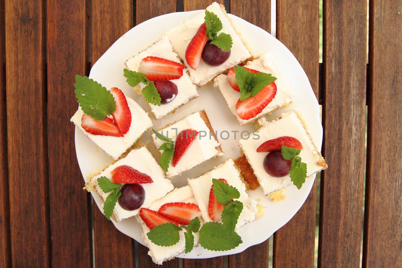 strawberry dessert as very nice food background