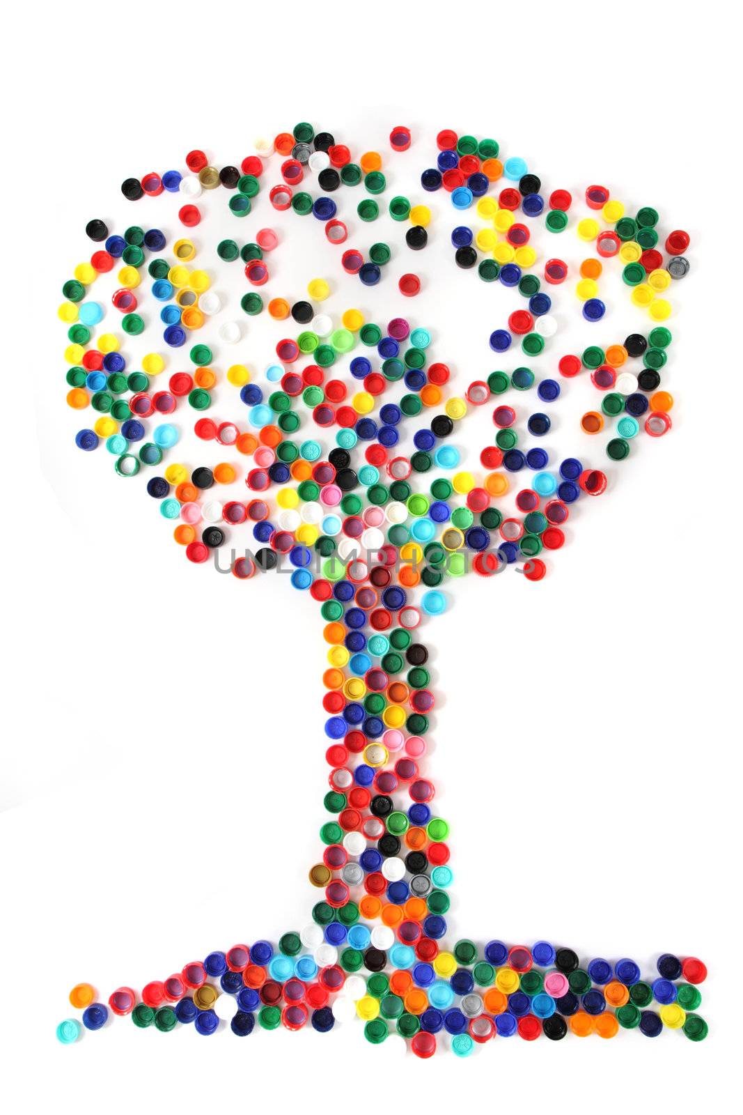 tree from the color caps  by jonnysek