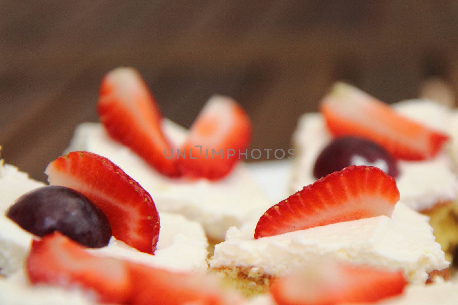 strawberry dessert as very nice food background