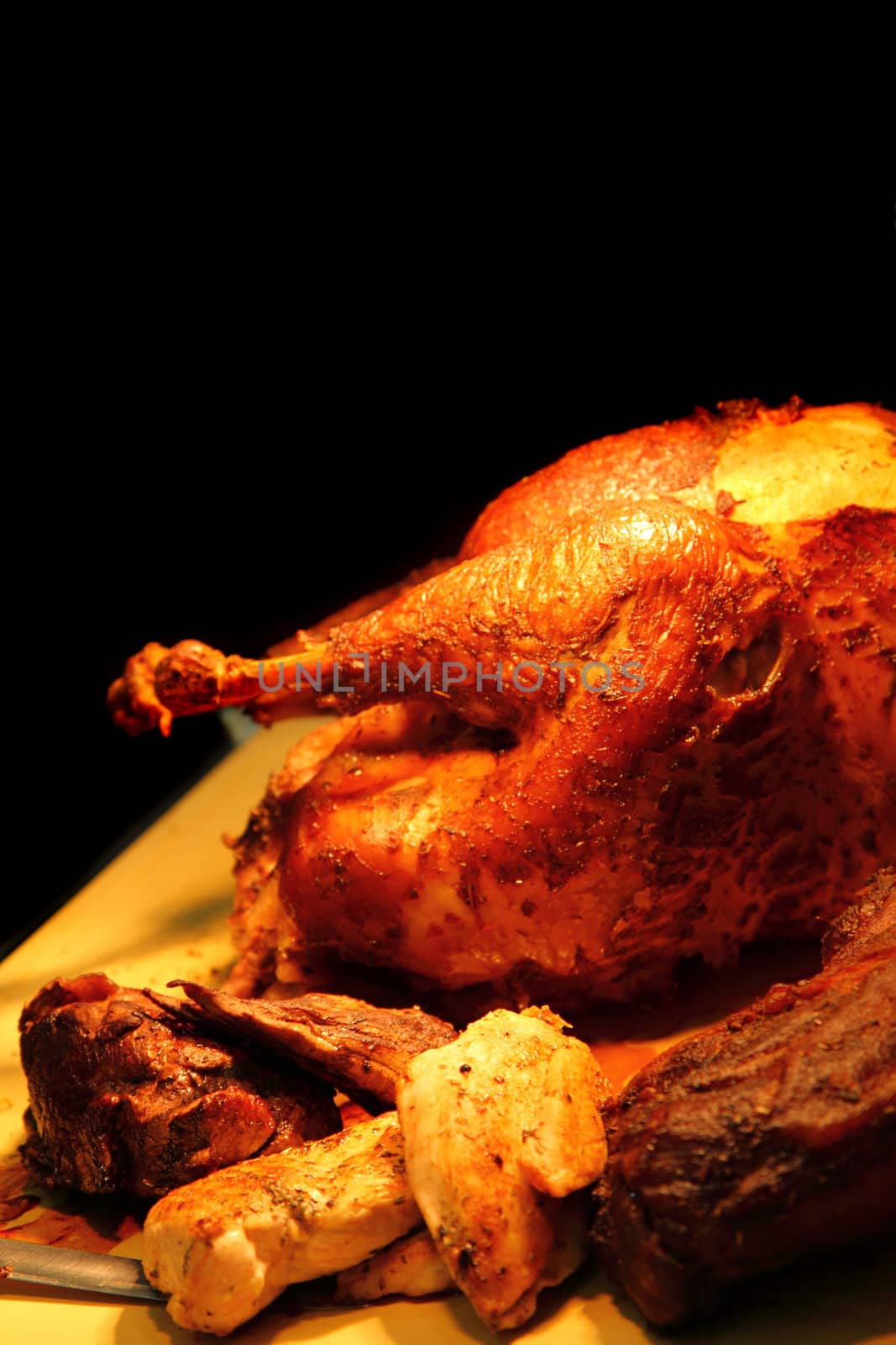roasted turkey as nice thanksgiving day background