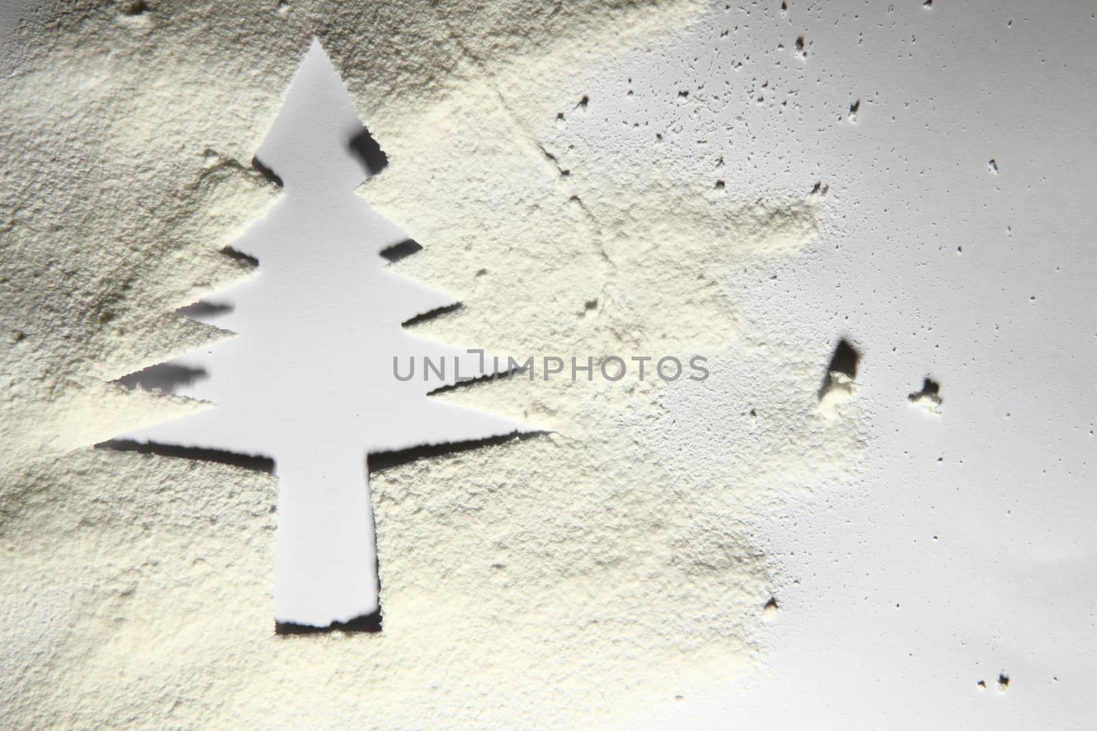 christmas tree from the paper and snow by jonnysek