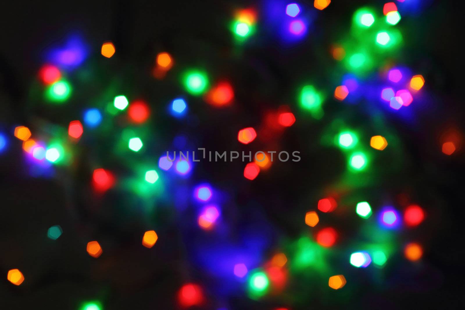 christmas background from the color lights by jonnysek