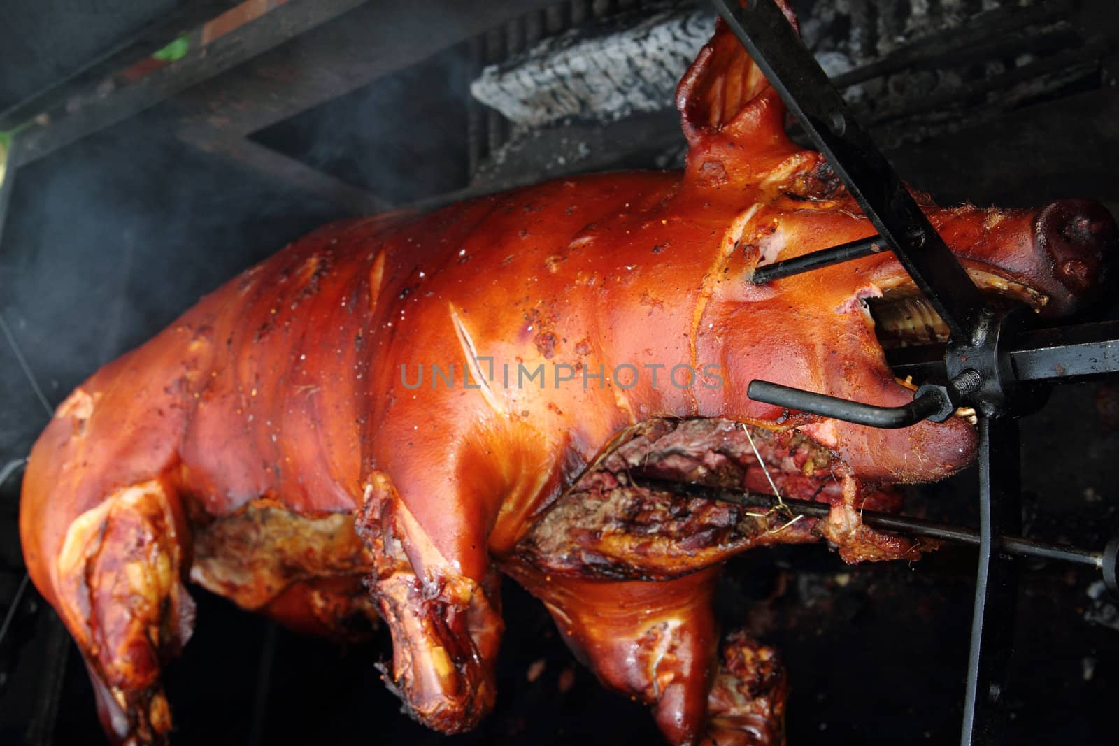 roasted pig from the small family celebration 