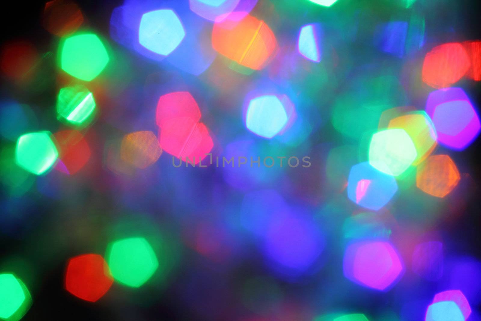 christmas background from the color lights by jonnysek