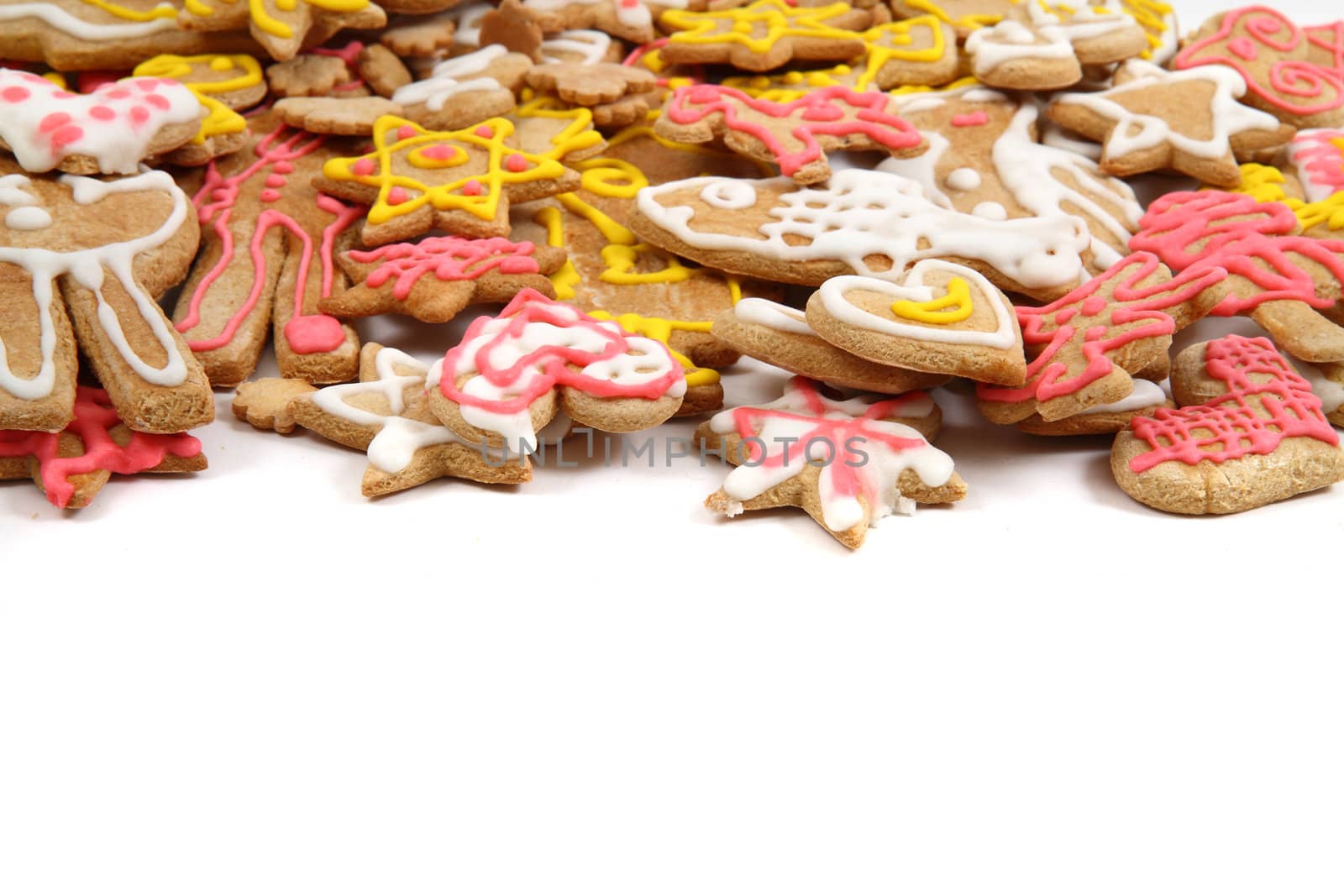 christmas gingerbread isolated on the white background